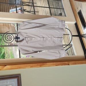 Hartwell Khaki Long Sleeve Casual‎ Button Down Sz. M Shirt